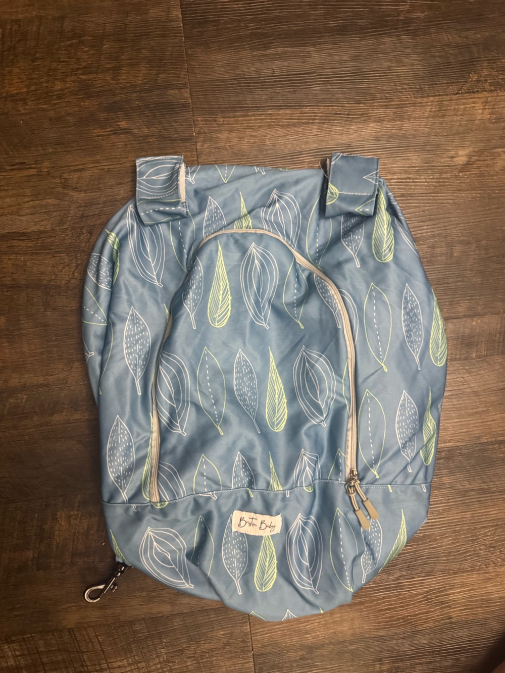 Blue Leaf-Print Baby Infant Car seat cover